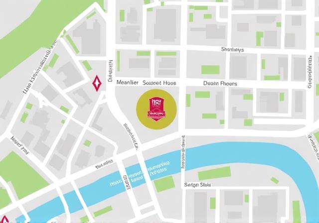 Map showing the location of Emerald Publishing House in Dublin